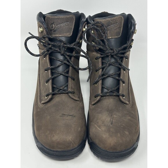 Danner Caliper Brown 6" Aluminum Toe Boots Men’s 11.5 Brown Lace Up Work Leather - Picture 3 of 13